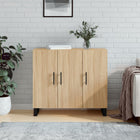 Dressoir 90x34x80 cm bewerkt hout sonoma eiken