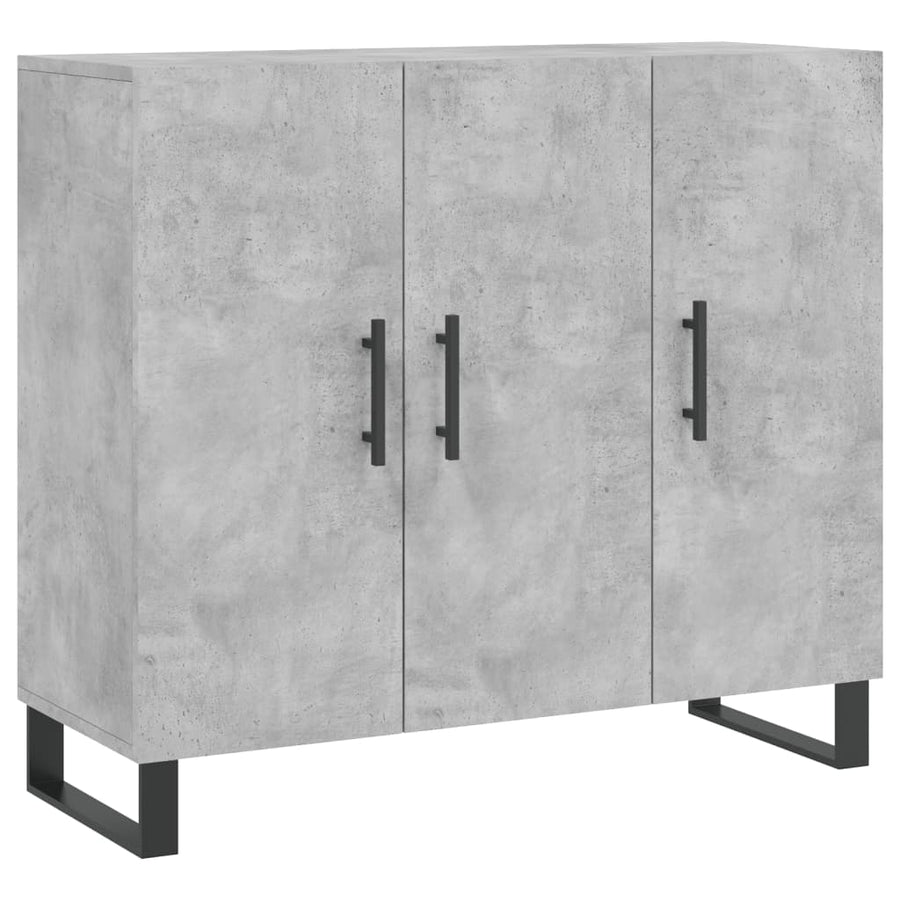 Dressoir 90X34X80 Cm Bewerkt Hout Betongrijs