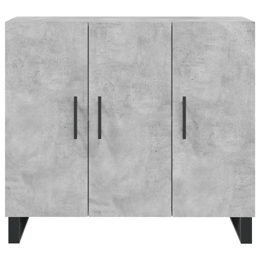 Dressoir 90X34X80 Cm Bewerkt Hout Betongrijs