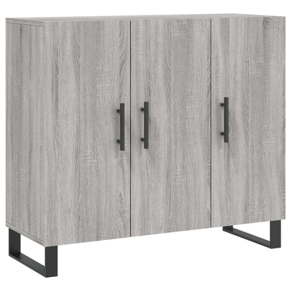 Dressoir 90X34X80 Cm Bewerkt Hout Grijs Sonoma Eikenkleurig