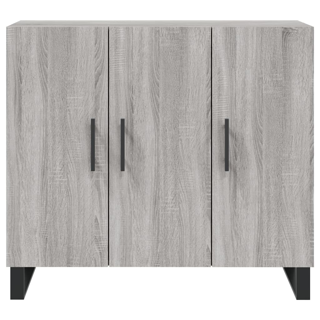 Dressoir 90X34X80 Cm Bewerkt Hout Grijs Sonoma Eikenkleurig