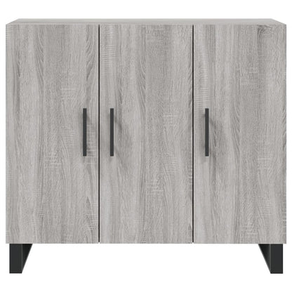 Dressoir 90X34X80 Cm Bewerkt Hout Grijs Sonoma Eikenkleurig