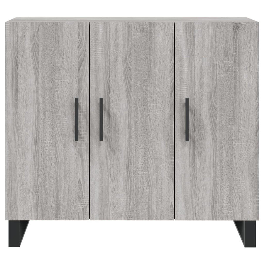 Dressoir 90X34X80 Cm Bewerkt Hout Grijs Sonoma Eikenkleurig