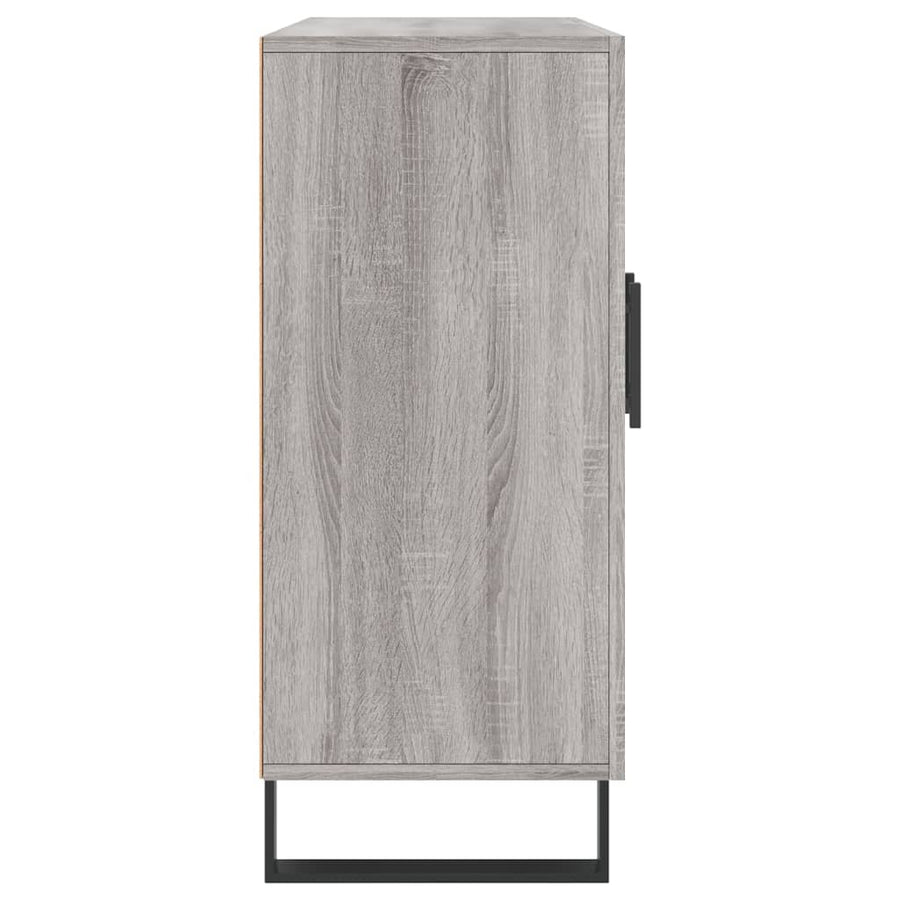 Dressoir 90X34X80 Cm Bewerkt Hout Grijs Sonoma Eikenkleurig