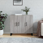 Sideboard 90x34x80 cm engineered wood grey Sonoma oak effect