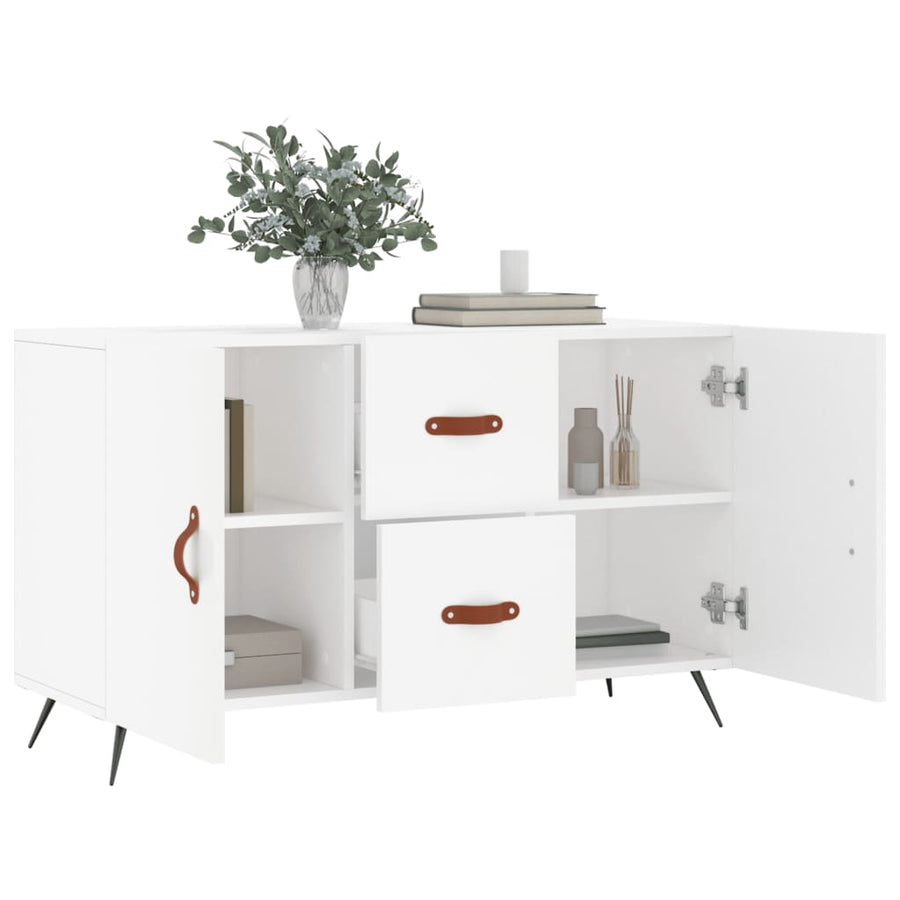 Dressoir 100X36X60 Cm Bewerkt Hout Wit