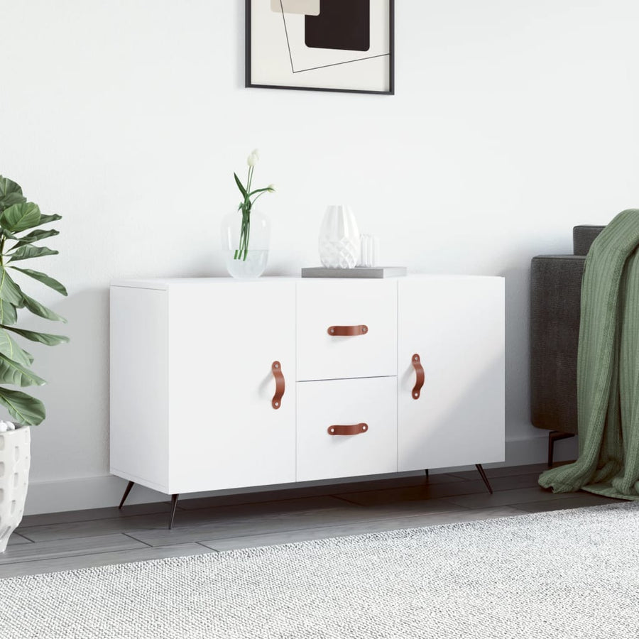 Dressoir 100X36X60 Cm Bewerkt Hout Wit