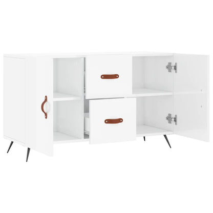 Dressoir 100X36X60 Cm Bewerkt Hout Hoogglans Wit