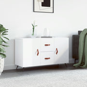 Sideboard 100x36x60 cm engineered wood high gloss white