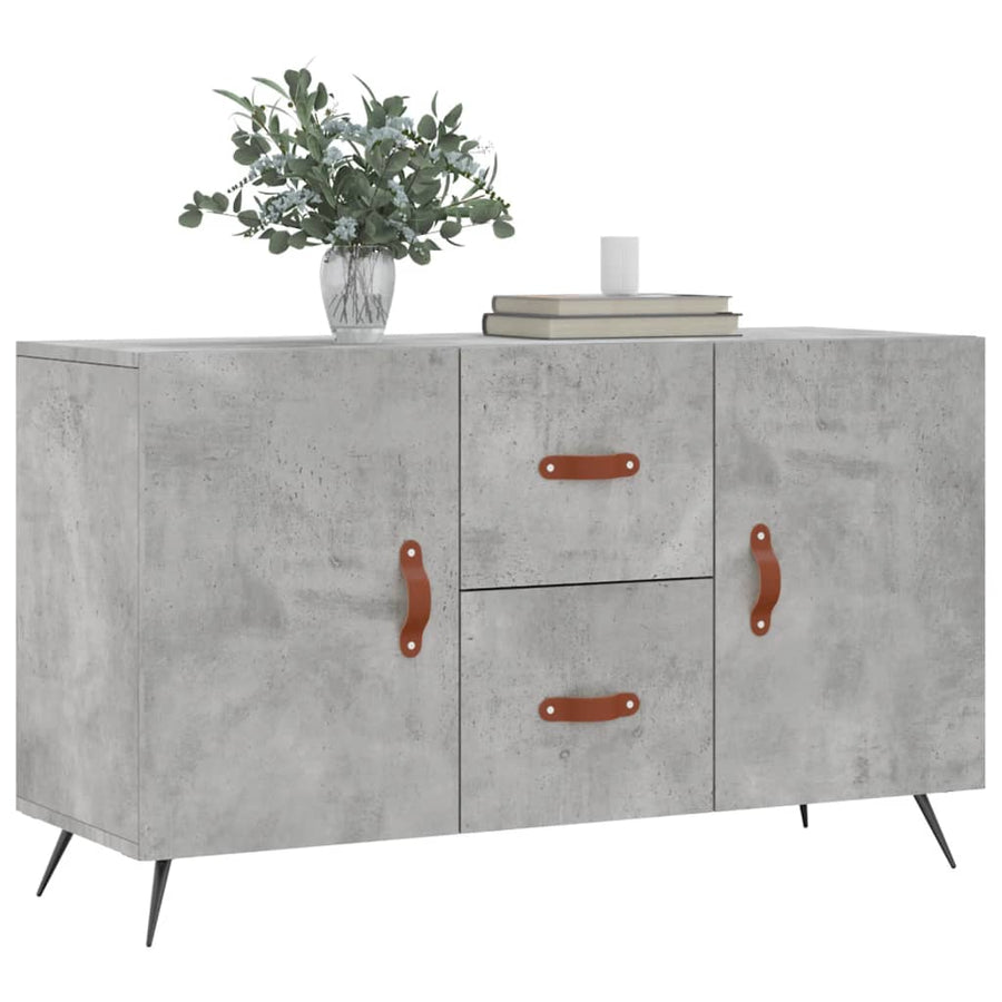 Dressoir 100X36X60 Cm Bewerkt Hout Betongrijs
