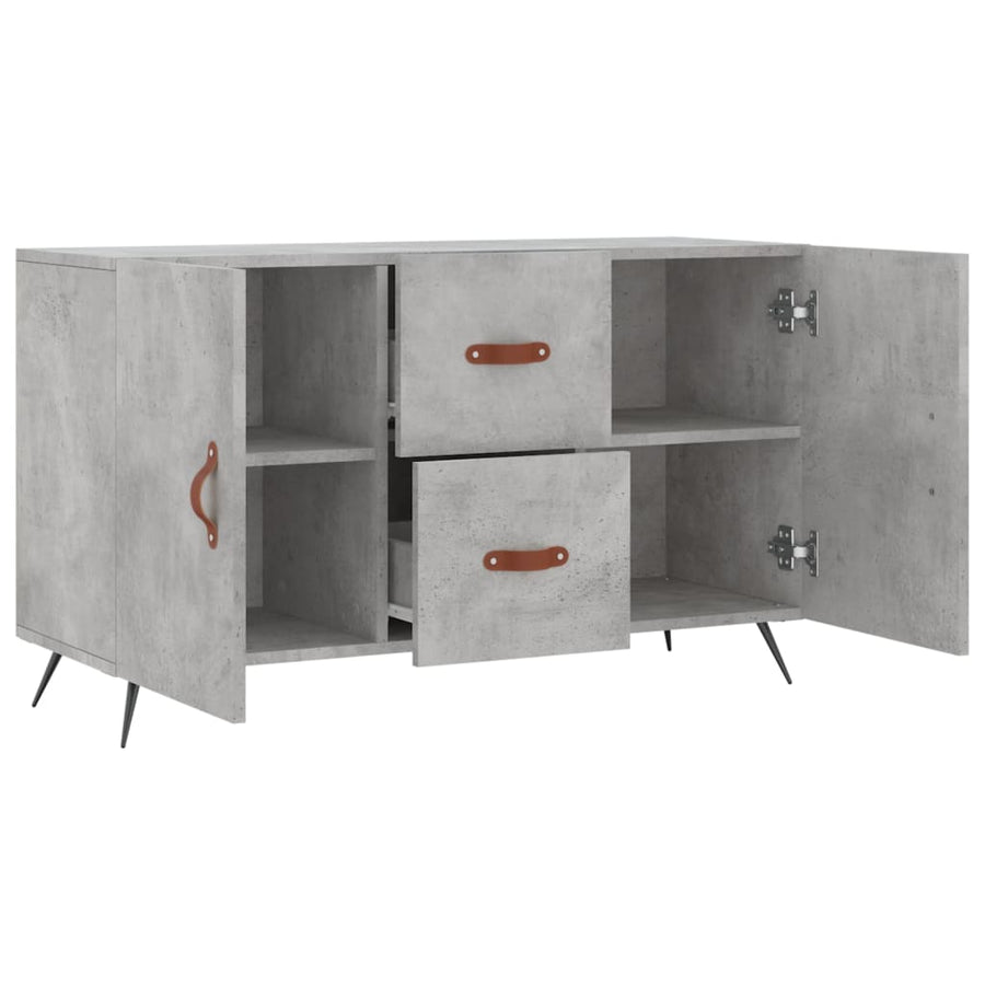 Dressoir 100X36X60 Cm Bewerkt Hout Betongrijs