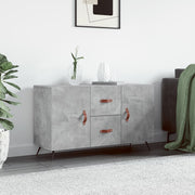 Sideboard 100x36x60 cm engineered wood concrete grey