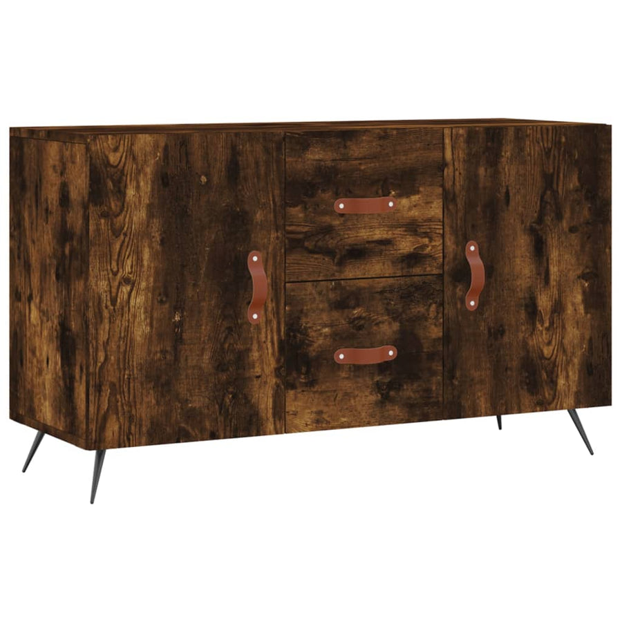 Dressoir 100X36X60 Cm Bewerkt Hout Kleurig Gerookt eiken