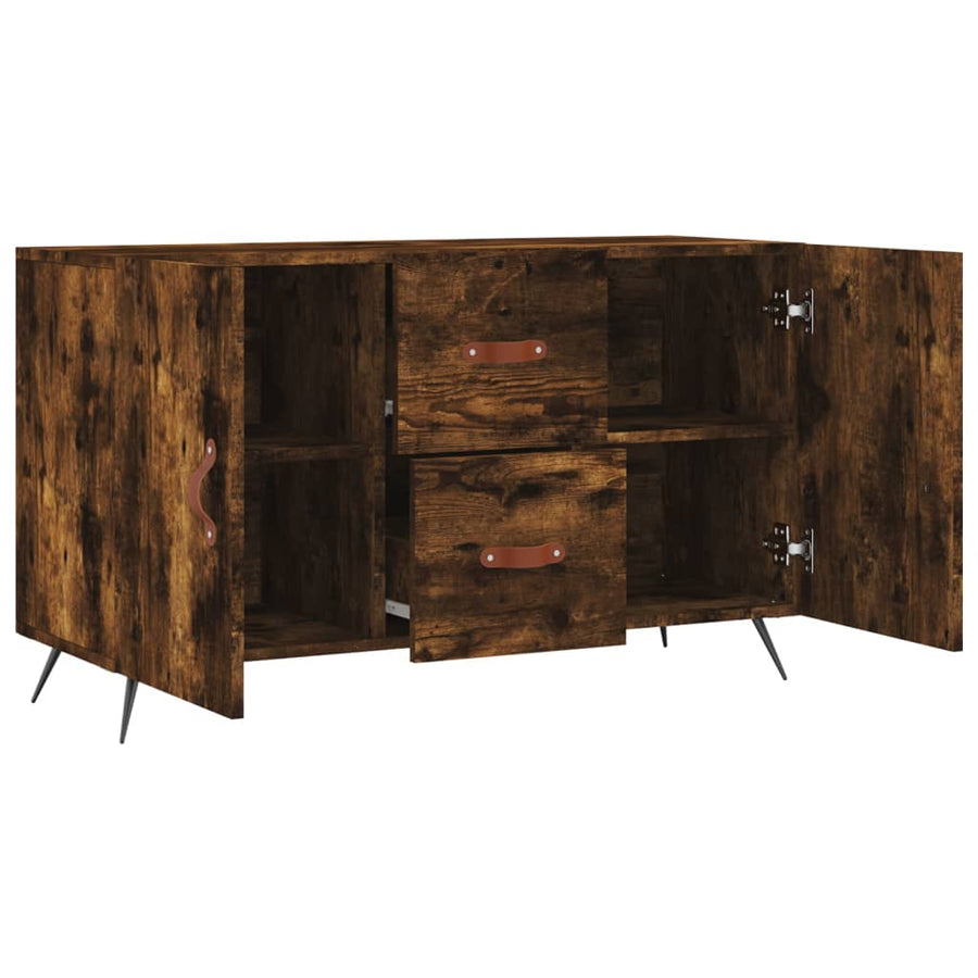 Dressoir 100X36X60 Cm Bewerkt Hout Kleurig Gerookt eiken