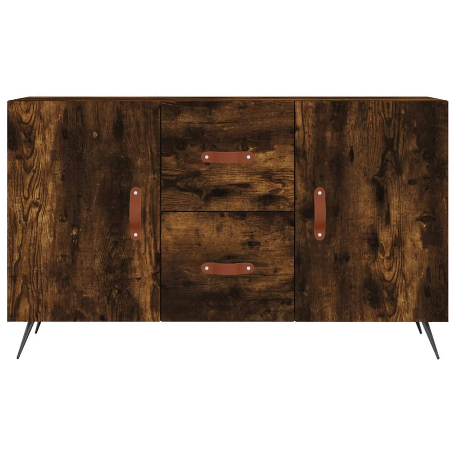 Dressoir 100X36X60 Cm Bewerkt Hout Kleurig Gerookt eiken