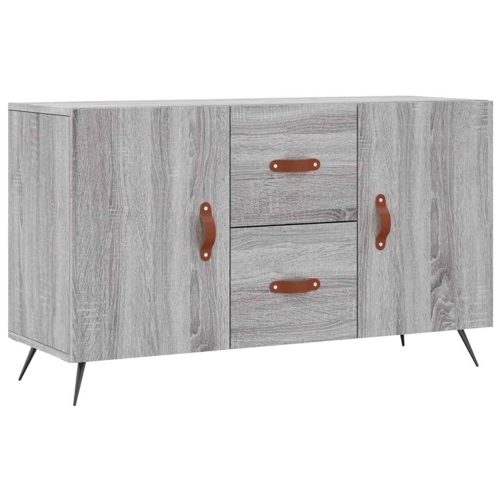 Dressoir 100X36X60 Cm Bewerkt Hout Eikenkleurig Grijs sonoma