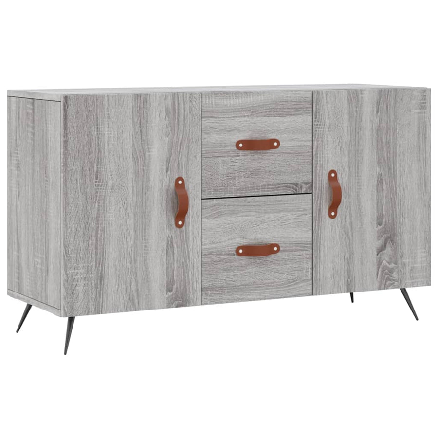 Dressoir 100X36X60 Cm Bewerkt Hout Eikenkleurig Grijs sonoma