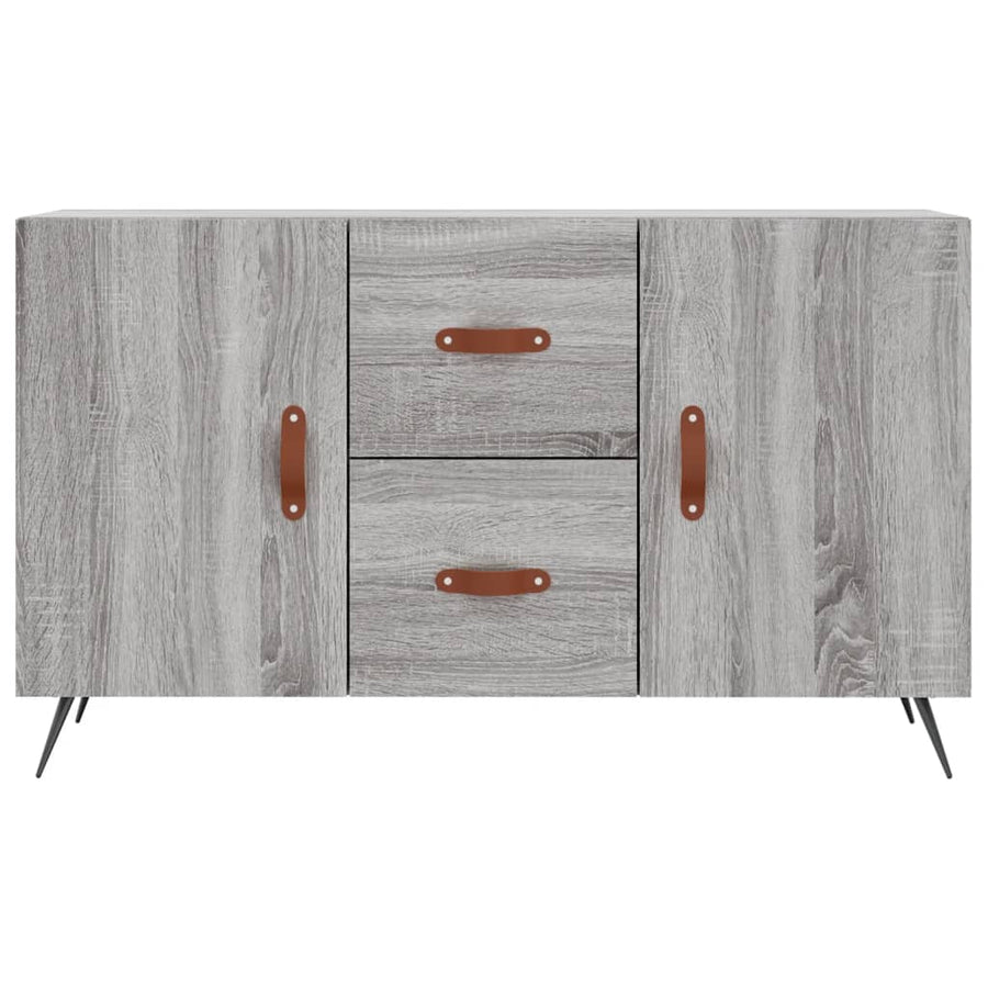 Dressoir 100X36X60 Cm Bewerkt Hout Eikenkleurig Grijs sonoma