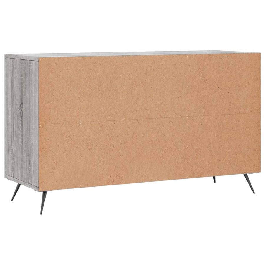Dressoir 100X36X60 Cm Bewerkt Hout Eikenkleurig Grijs sonoma