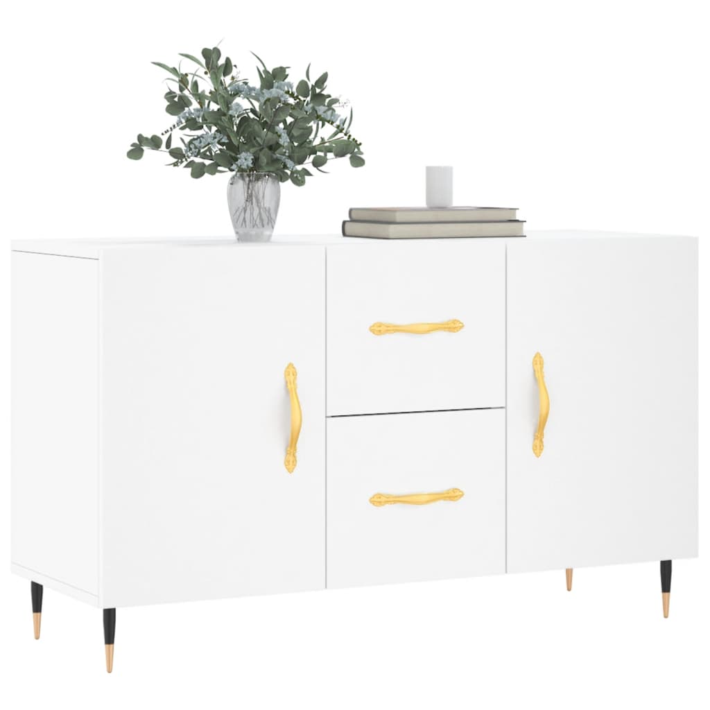 Dressoir 100X36X60 Cm Bewerkt Hout Wit