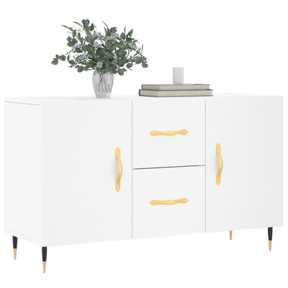 Dressoir 100X36X60 Cm Bewerkt Hout Wit