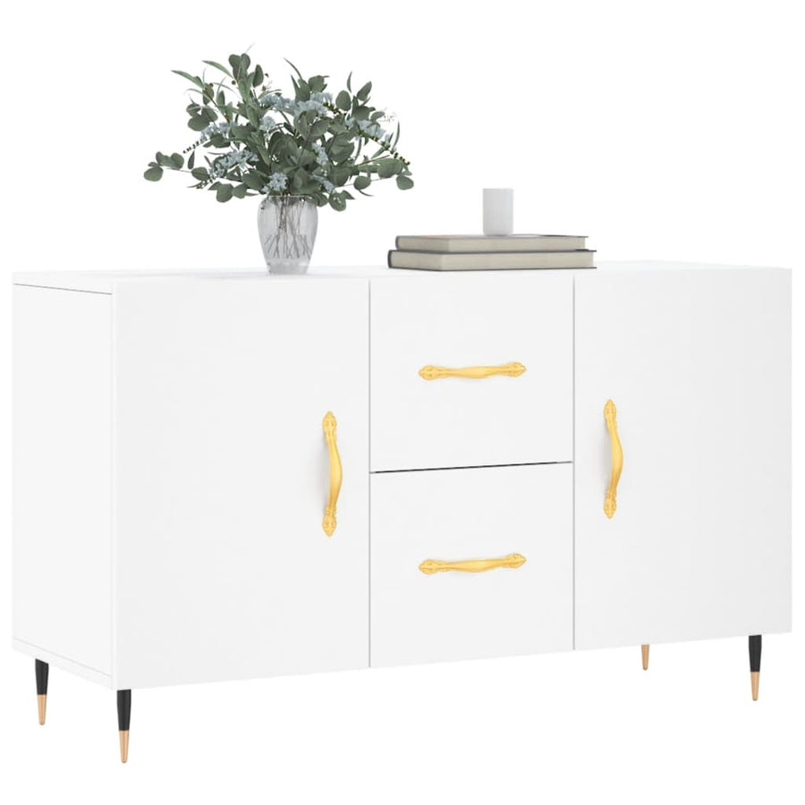 Dressoir 100X36X60 Cm Bewerkt Hout Wit