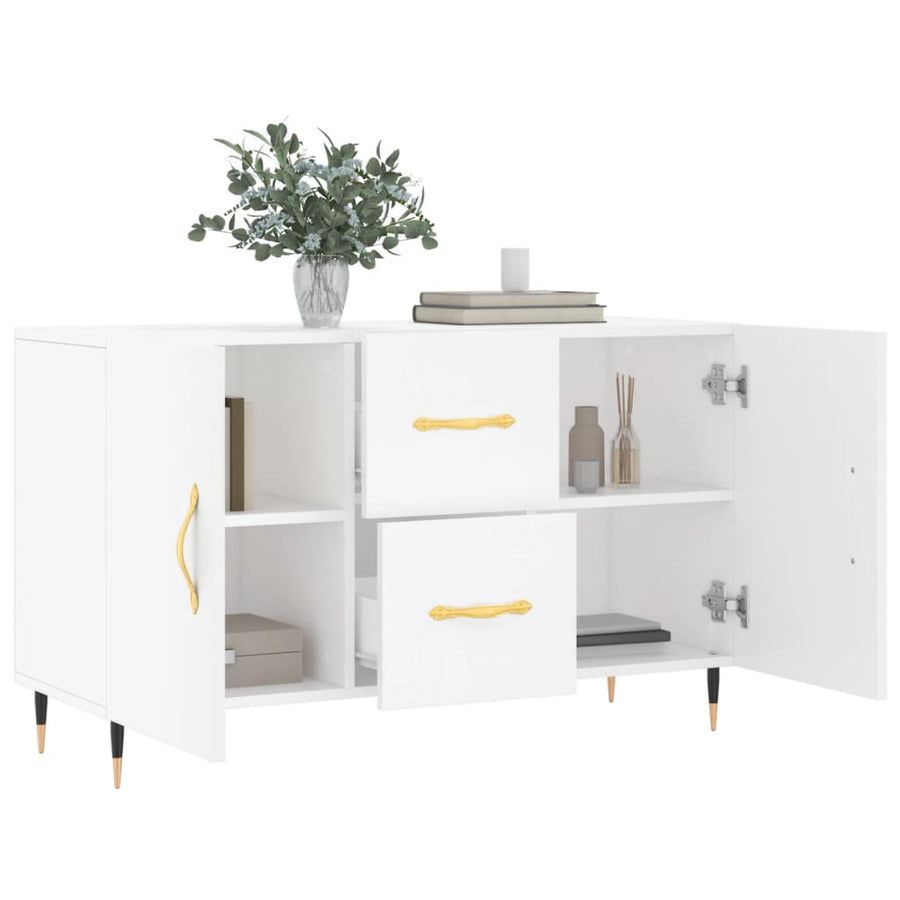Dressoir 100X36X60 Cm Bewerkt Hout Wit