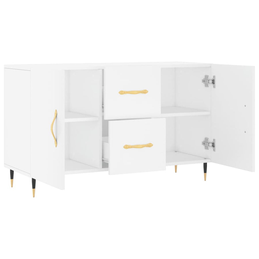 Dressoir 100X36X60 Cm Bewerkt Hout Wit