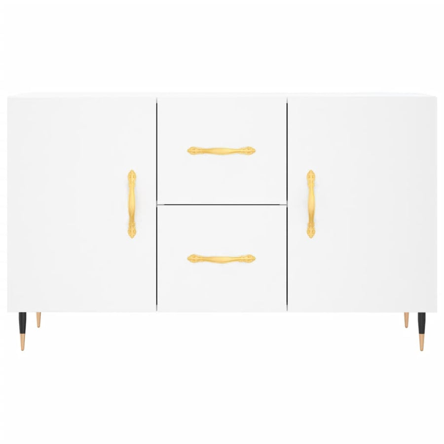 Dressoir 100X36X60 Cm Bewerkt Hout Wit