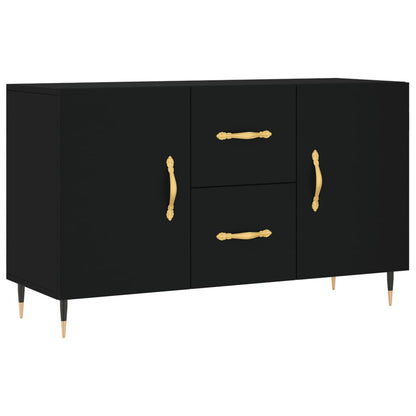 Dressoir 100X36X60 Cm Bewerkt Hout Zwart