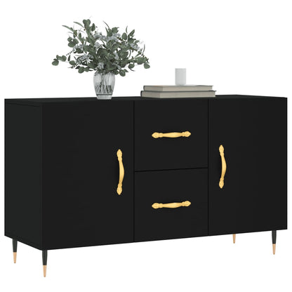 Dressoir 100X36X60 Cm Bewerkt Hout Zwart