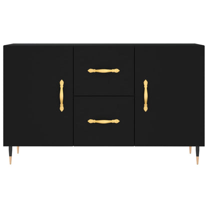 Dressoir 100X36X60 Cm Bewerkt Hout Zwart