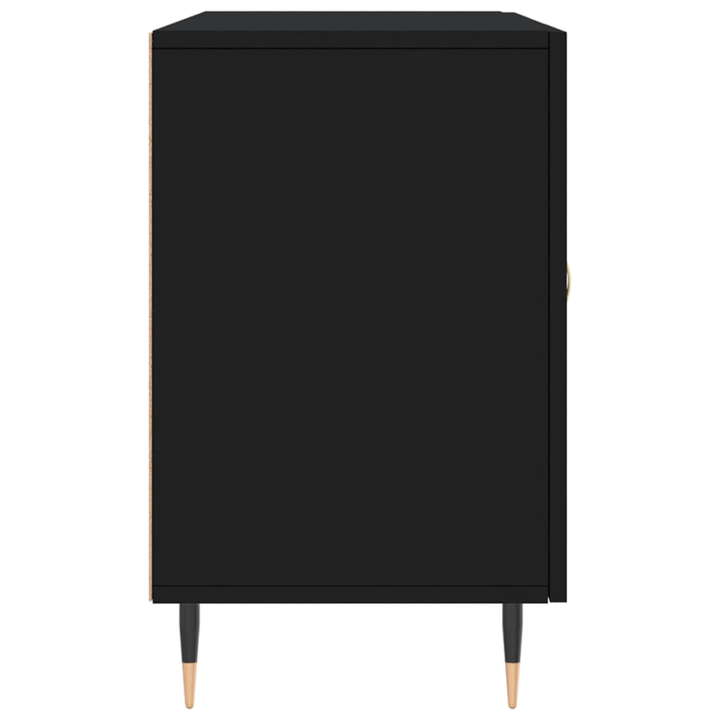 Dressoir 100X36X60 Cm Bewerkt Hout Zwart