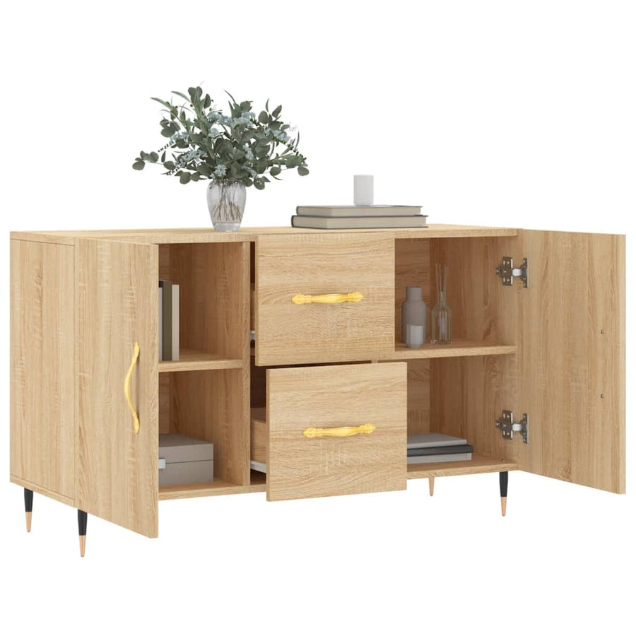 Dressoir 100X36X60 Cm Bewerkt Hout Sonoma Eikenkleurig