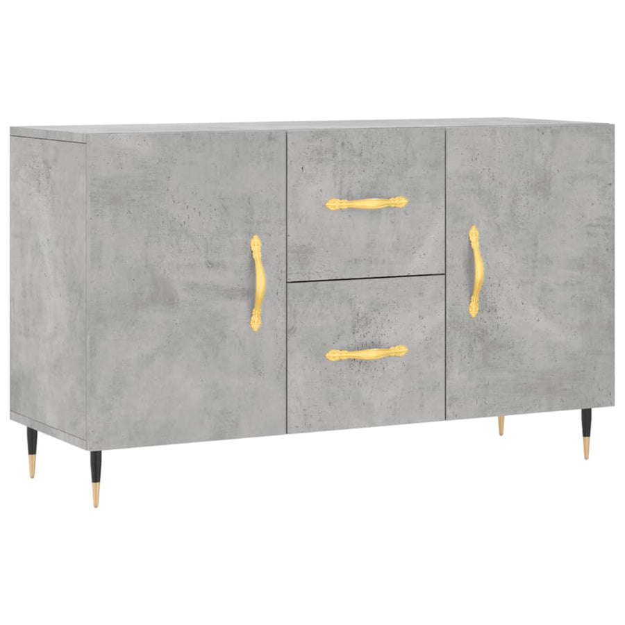 Dressoir 100X36X60 Cm Bewerkt Hout Betongrijs