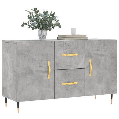Dressoir 100X36X60 Cm Bewerkt Hout Betongrijs