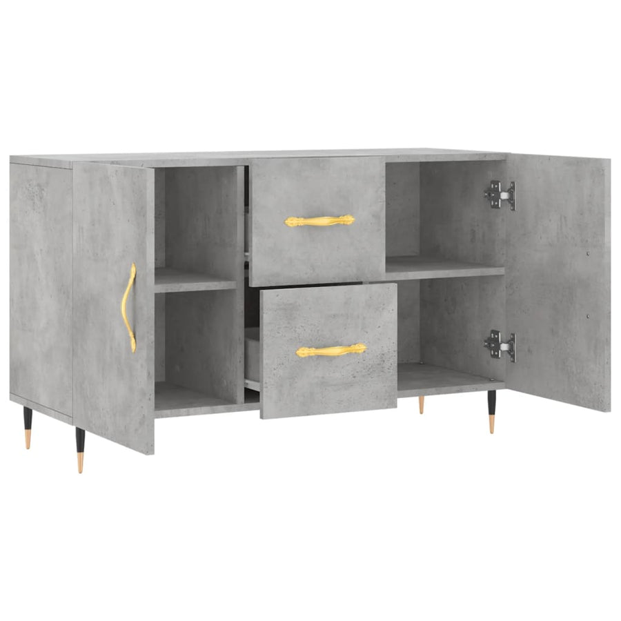 Dressoir 100X36X60 Cm Bewerkt Hout Betongrijs