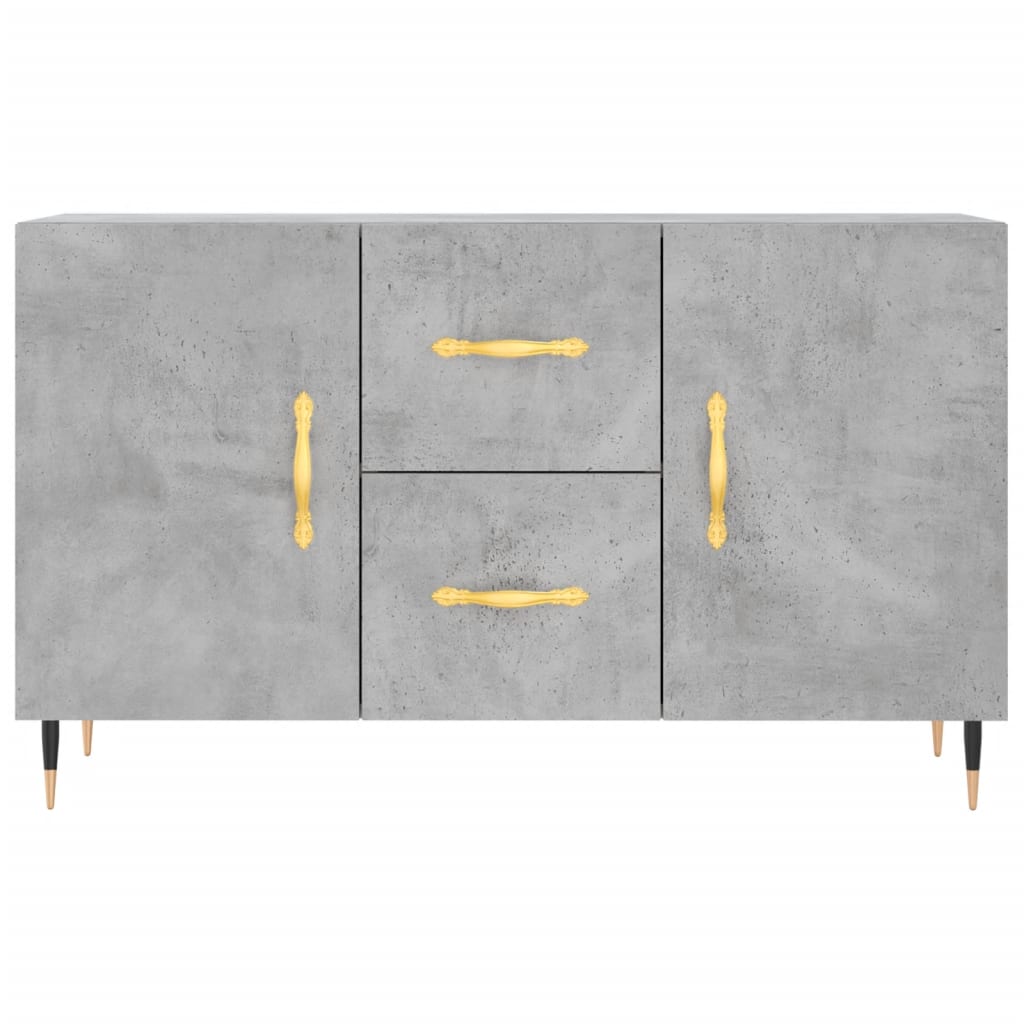 Dressoir 100X36X60 Cm Bewerkt Hout Betongrijs