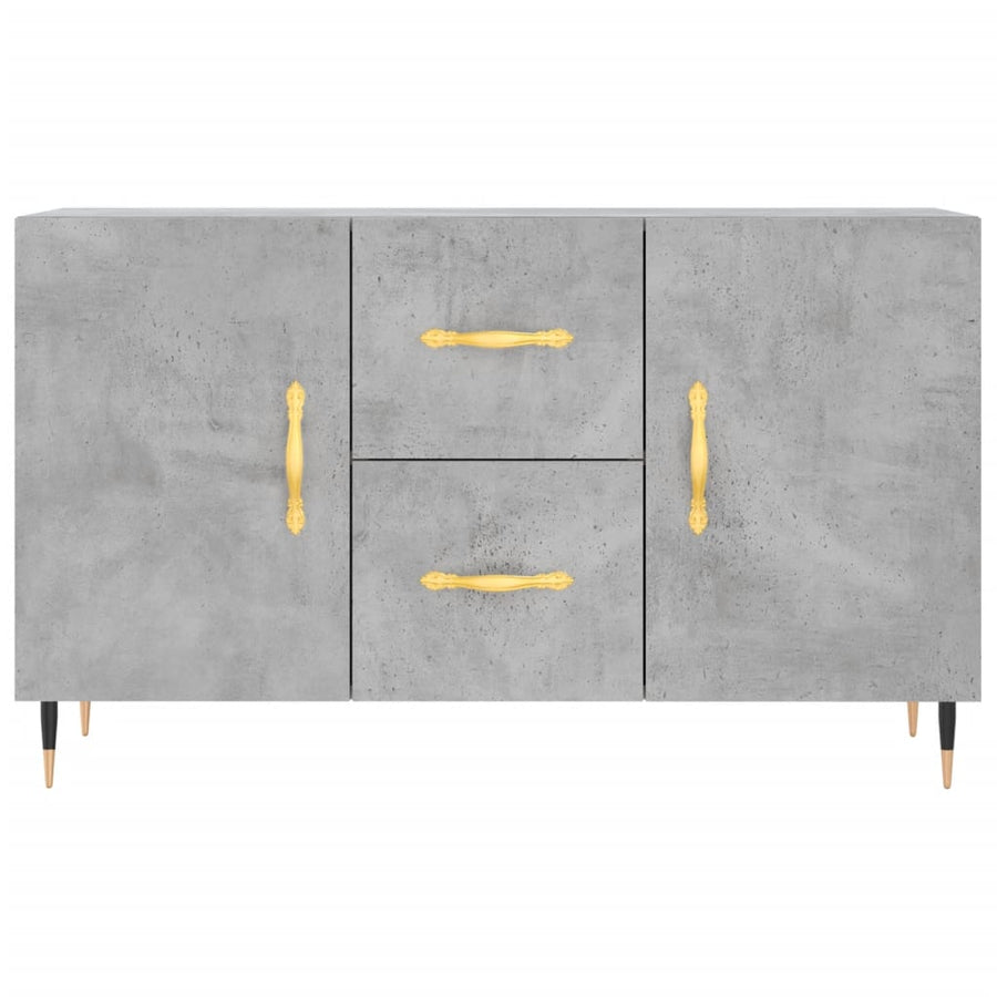 Dressoir 100X36X60 Cm Bewerkt Hout Betongrijs