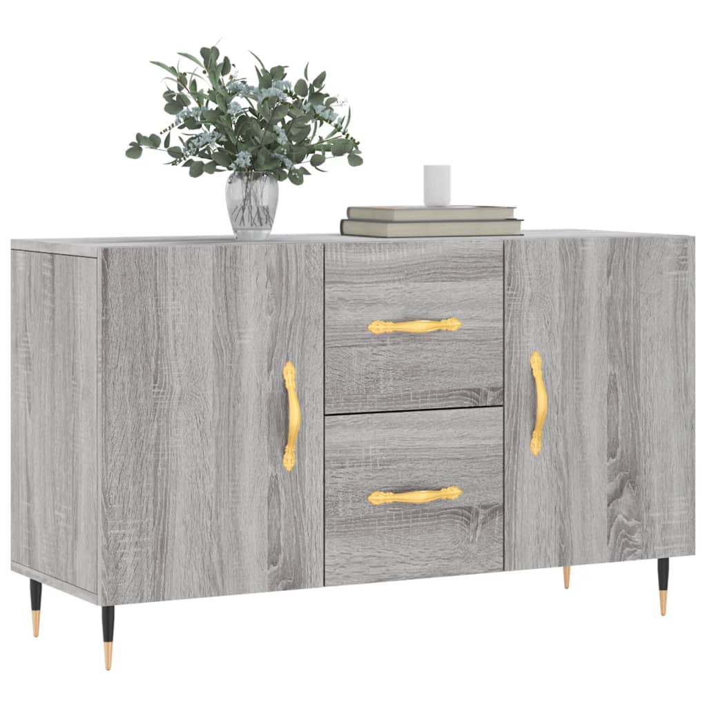 Dressoir 100x36x60 cm bewerkt hout grijs sonoma eikenkleurig
