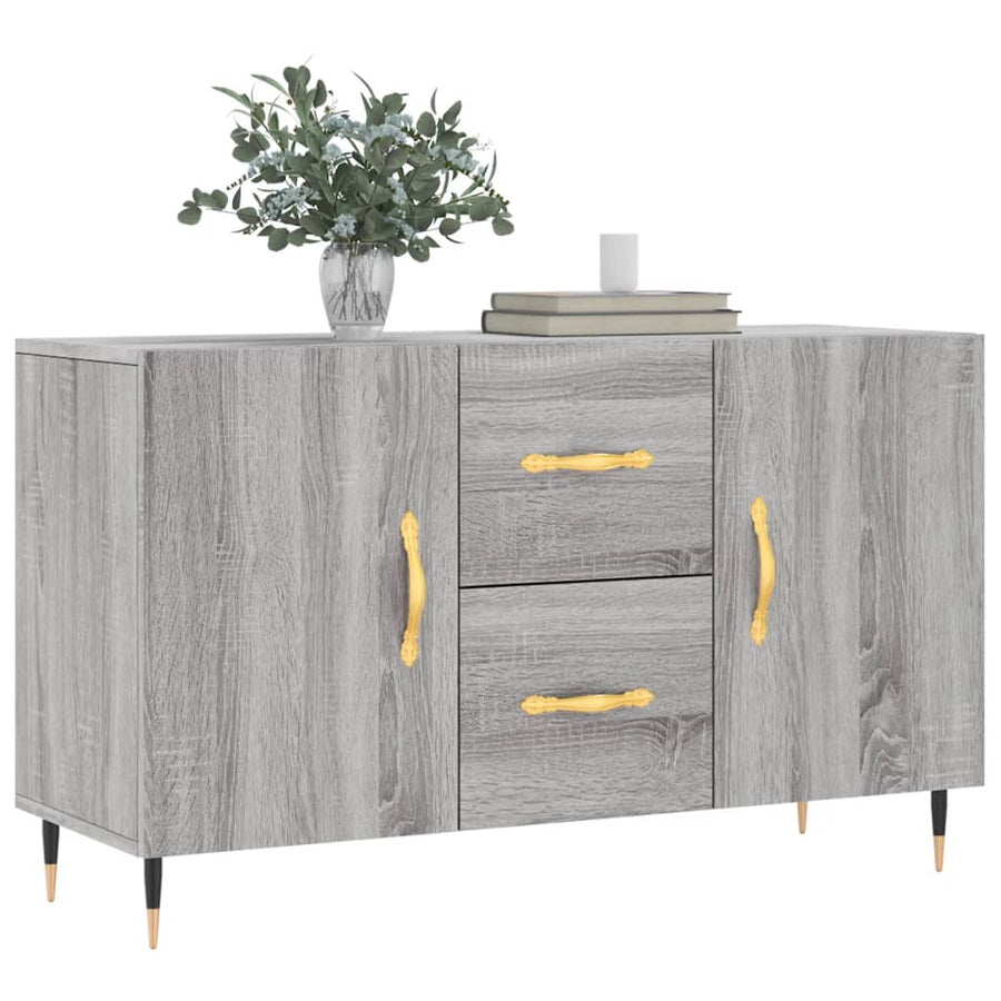 Dressoir 100x36x60 cm bewerkt hout grijs sonoma eikenkleurig