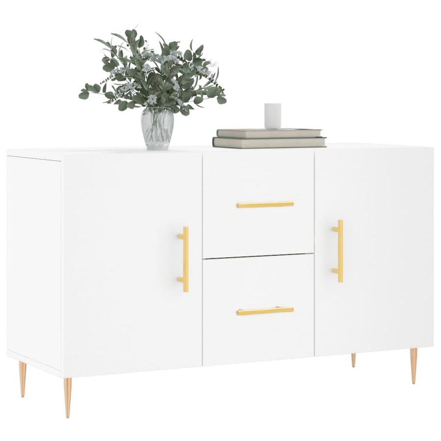 Dressoir 100X36X60 Cm Bewerkt Hout Wit