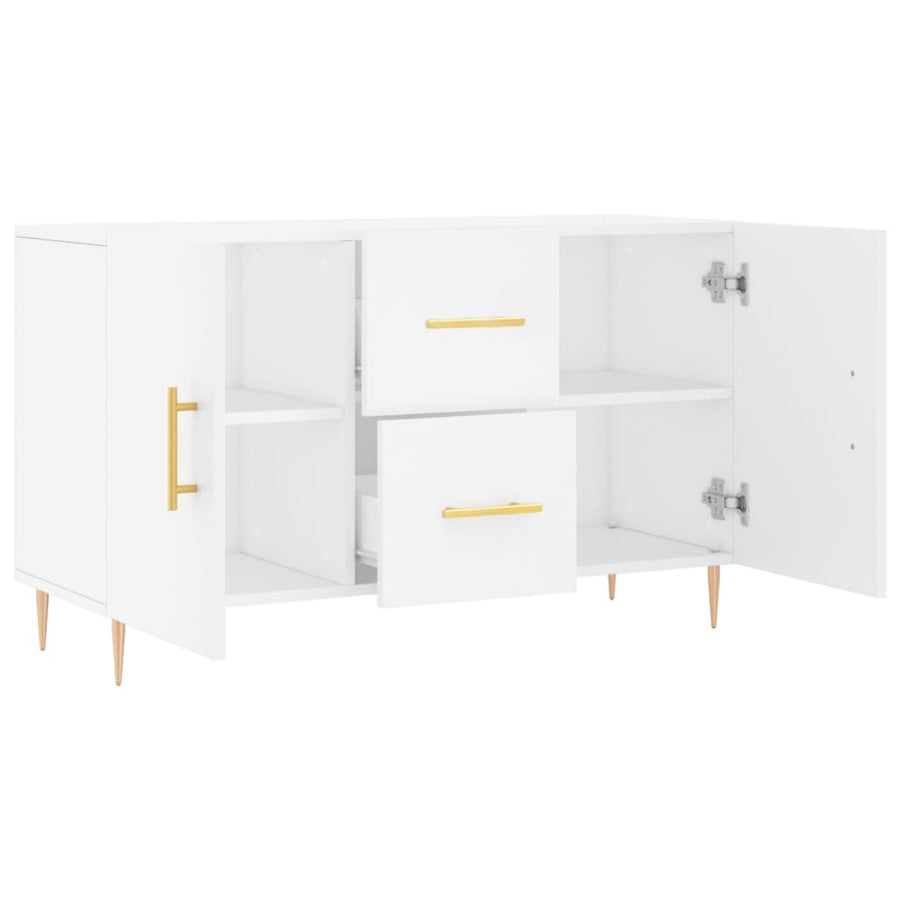 Dressoir 100X36X60 Cm Bewerkt Hout Wit