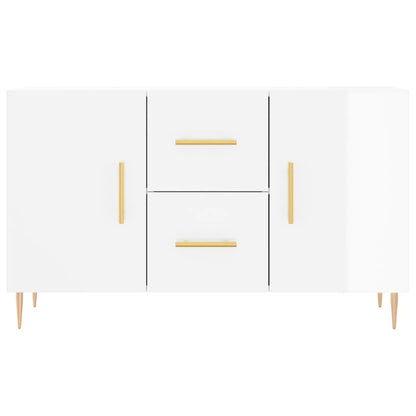 Dressoir 100X36X60 Cm Bewerkt Hout Hoogglans Wit