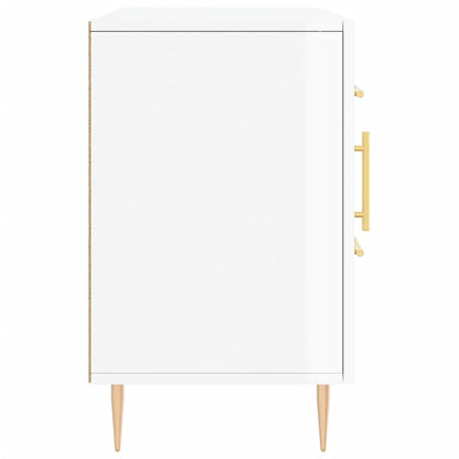 Dressoir 100X36X60 Cm Bewerkt Hout Hoogglans Wit