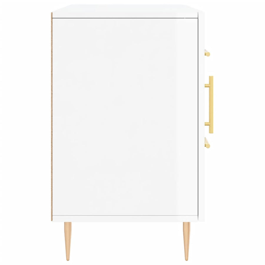 Dressoir 100X36X60 Cm Bewerkt Hout Hoogglans Wit