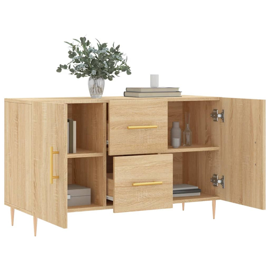 Dressoir 100X36X60 Cm Bewerkt Hout Sonoma Eikenkleurig