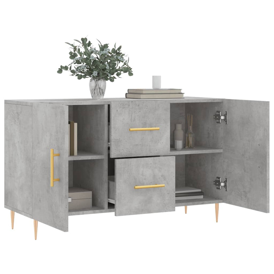 Dressoir 00X36X60 Cm Bewerkt Hout Betongrijs