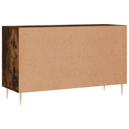 Dressoir 100X36X60 Cm Bewerkt Hout Gerookt Eikenkleurig