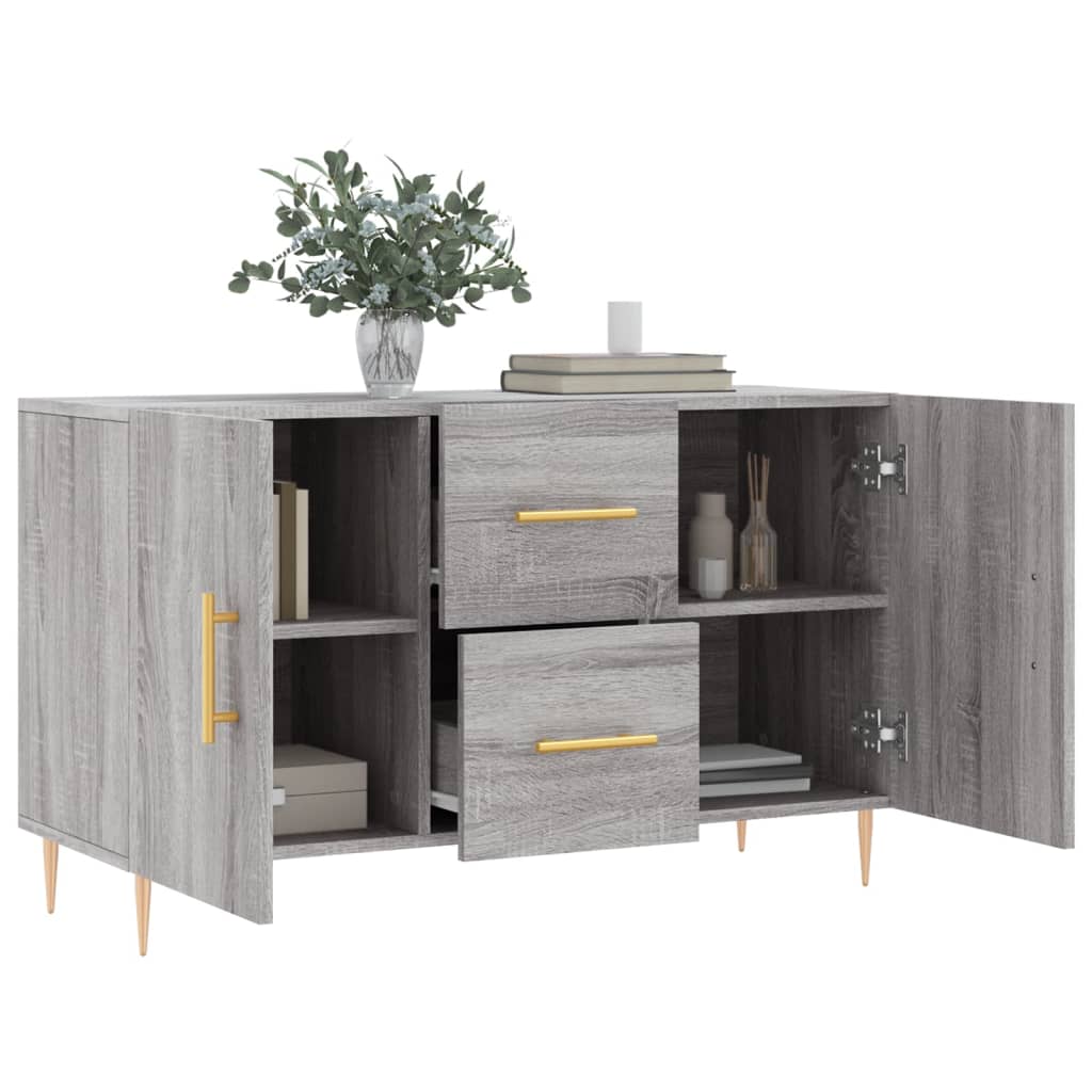 Dressoir 100X36X60 Cm Bewerkt Hout Grijs Sonoma Eikenkleurig